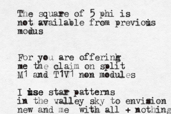 The square of 5 phi is not available from previoi us modus For you are offerinh g me the claim on split M1 and T1V1 non modules I ise i u use star patterns in the valley sky to envision new and me with all + nothing 
