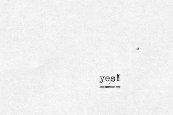 yes! ----