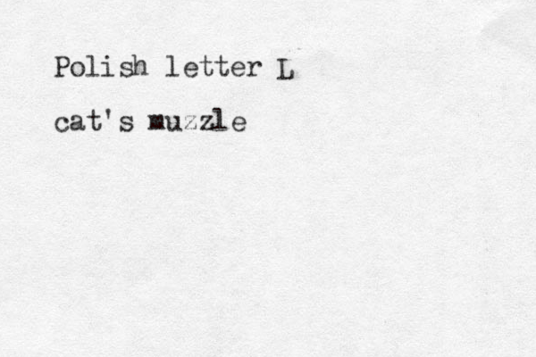 Polish letter L cat's muzzle