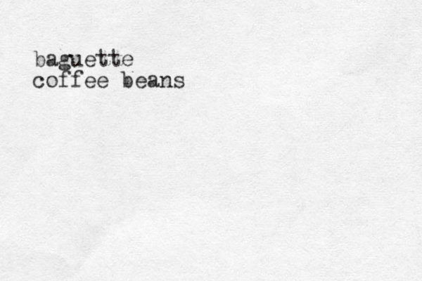 baguette coffee beans