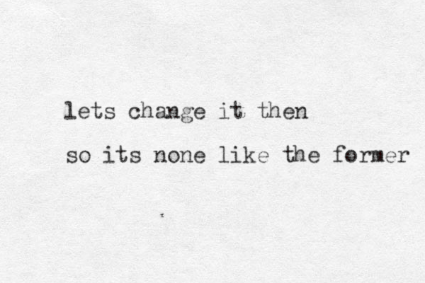 lets change it then so its none like the former 