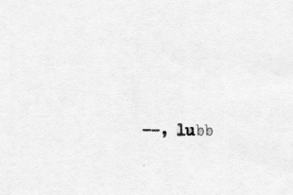 -- , lu lubb