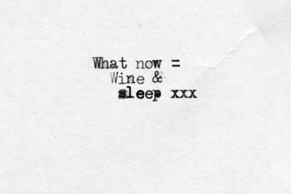 What now = Wine & sl le e e e ep x xxx x