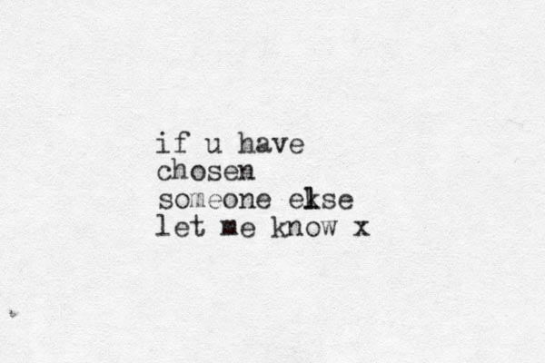 if u have chosen someone ekse l l let me know x