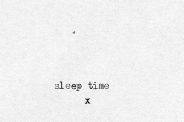 sleep time x