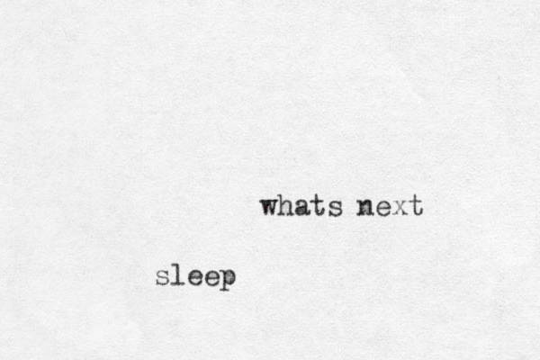 whats next sleep