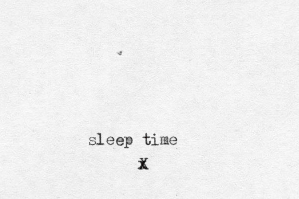 sleep time x X