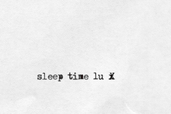 sleep time lu x X 
