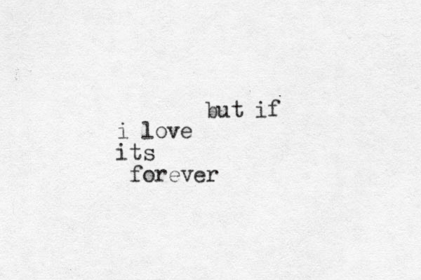 but if i love its forever