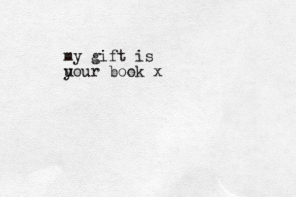 my gift is u your book x