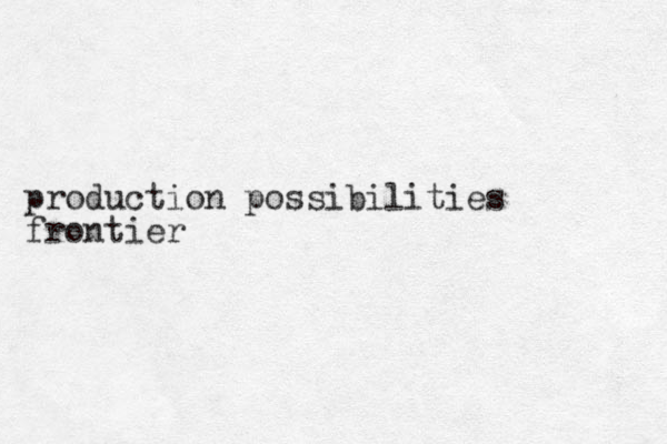 production possibilities frontier