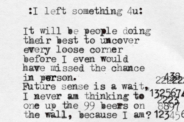 It will be people doing their best to uncover every loose corner before I even would have missed the chance in pwr e erson. I never am thinking to one up the 99 beers on the wall, because I am 123456 8897 1325674 438 222222 2223 :I left something 4u: Future sense is a wait, ? 