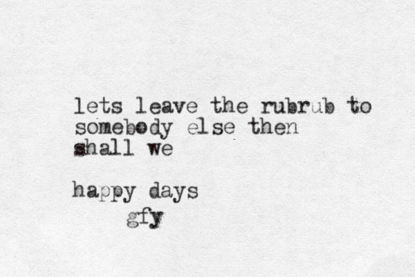 lets leave the rubrub to somebody else then shall we happy days gfy