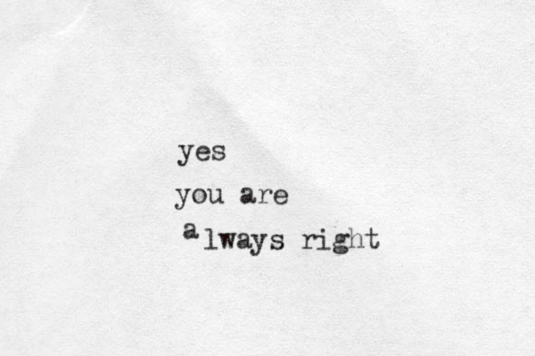 yes you are a lways right 