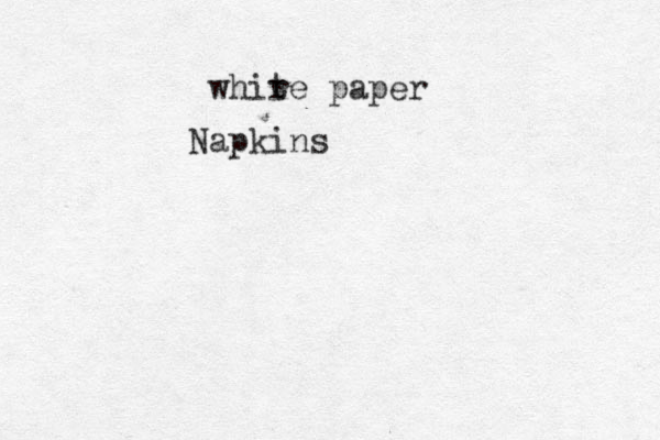 Napkins whir te paper