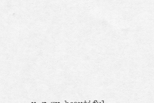 u r my beautiful
