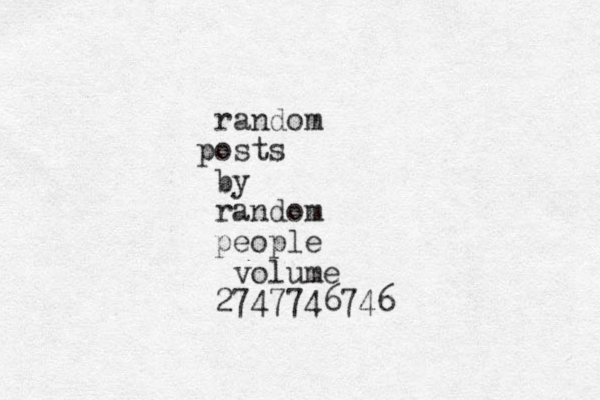 random o p sts by random people volume 2747746746