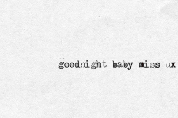 goodnight baby miss ux 