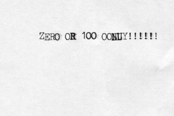 ZERO OR 100 O LU ONLY!!!!!! 