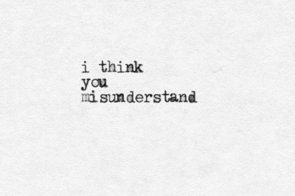 i think you misunderstand