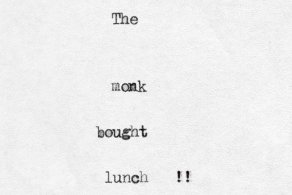 The monk bought lunch !! 