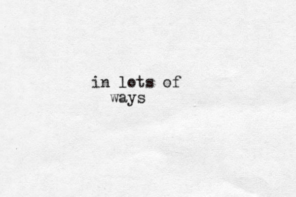 in lots of ways