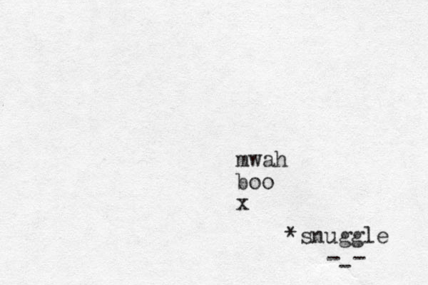 mwah boo x *snuggle - - - 
