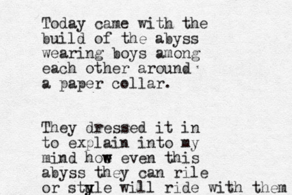 Today came with the build of the abyss wearing boys among each other around a paper collar. They dressed it in to explain into my mind hoe w w even this abyss they can rile or stu y yle will ride with them 