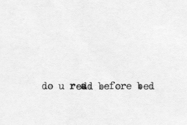 do u red ad before bed