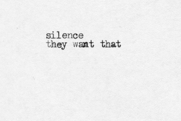 silence they want that 