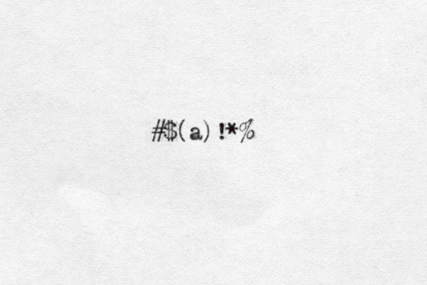 #$ (a)!*% 