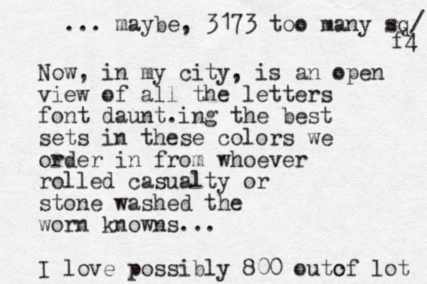 Now, in my city, is an open view of all the letters font daunt.ing the best sets in these colors we order in from whoever rolled casualty or stone washed the worn knowns... I love possibly 800 outc of lot ... maybe, 3173 too many sq/ f4 