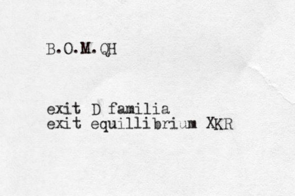 B.O.M.QH exit D familia exit equillibrium XKR