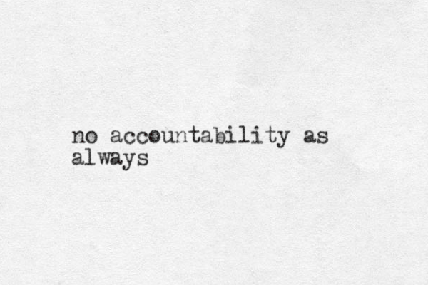 no accountability as always