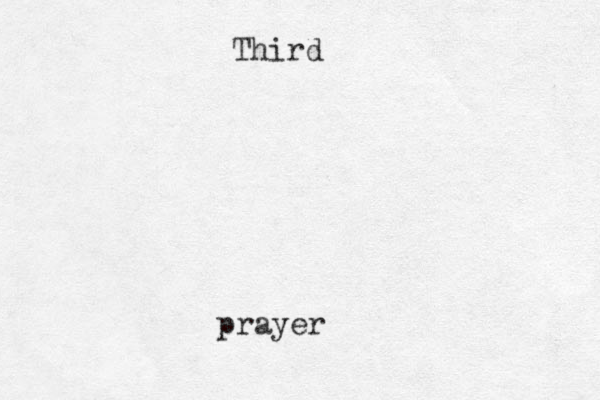 Third prayer