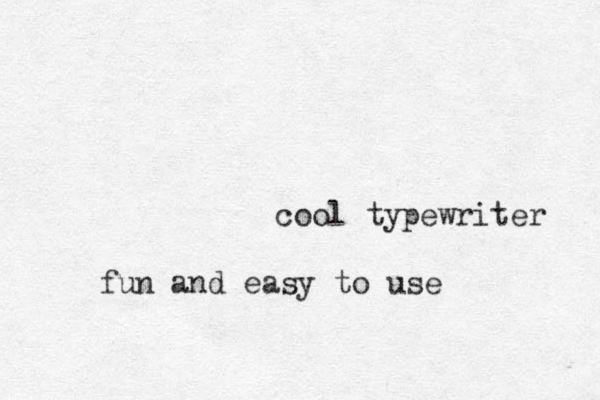 cool typewriter fun and easy to use