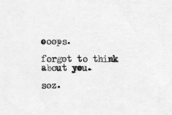 ooops. forgot to think about you. soz.