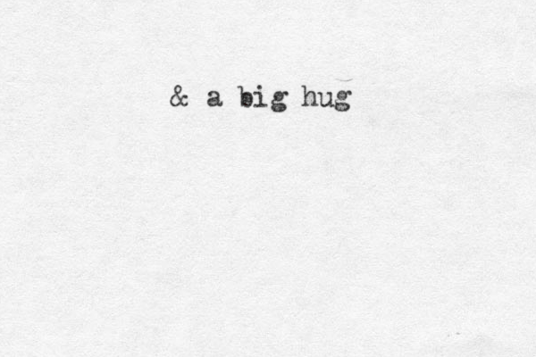 & a big hug