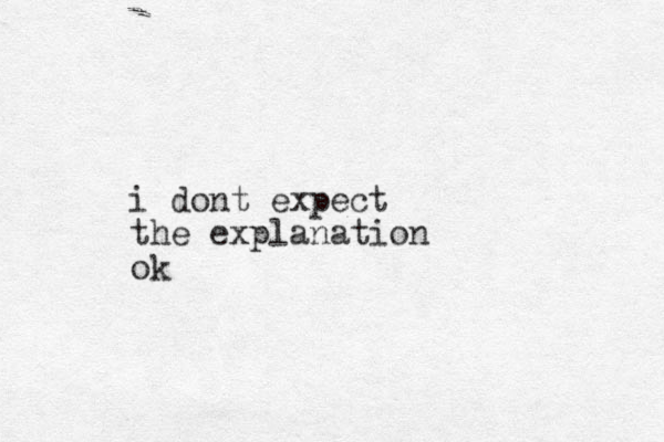 i dont expect the explanation ok