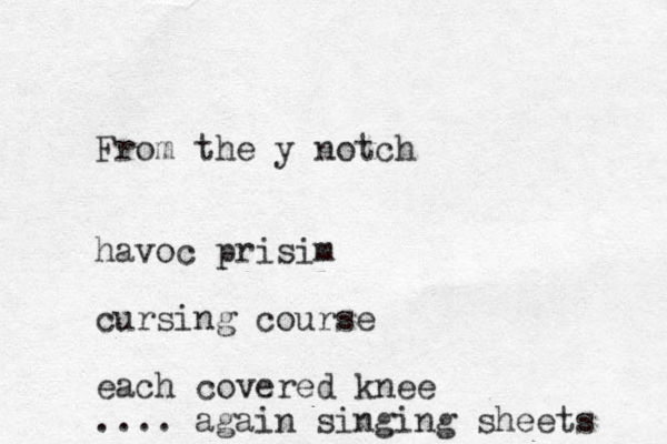 From the y notch havoc prisim cursing course each covered knee .... again singing sheets 