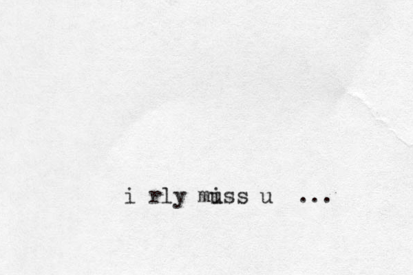 i rly muss i u ...