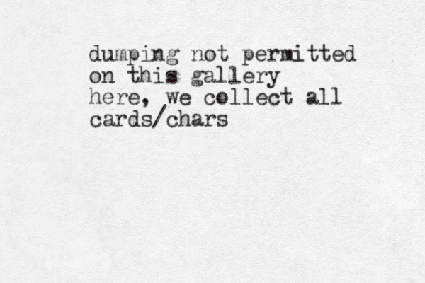 dumping not permitted on this gallery here, we collect all cards/chars