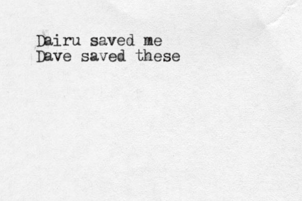 Dairu saved me Dave saved these 