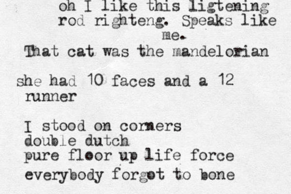 That cat was the mandelorian h she had 10 faces and a 12 runner I stood on corners double dutch pure floor up life force everybody forgot to bone oh I like this ligtening rod righteng. Speaks like me.