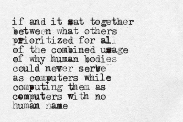 if and it sat together between what others prioritized for all of the combined usage of why human bodies could never serb ve as computers while computing them as computers with no human name