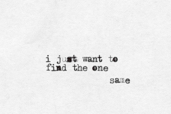 i just want to find the one same
