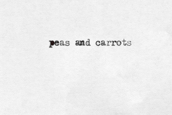 peas and carrots