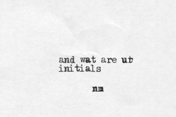 and wat are ut r initials nm