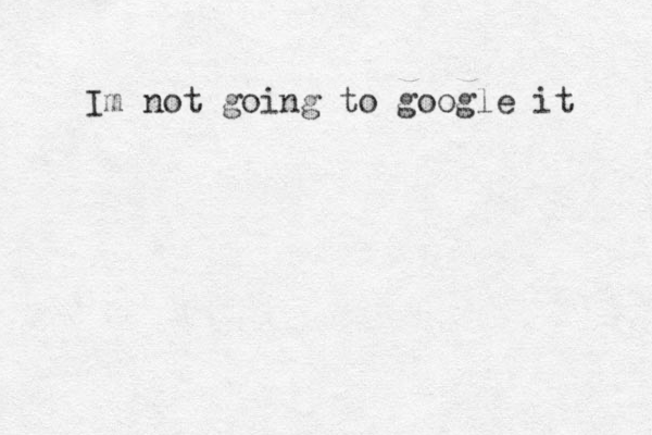 Im not going to google it 