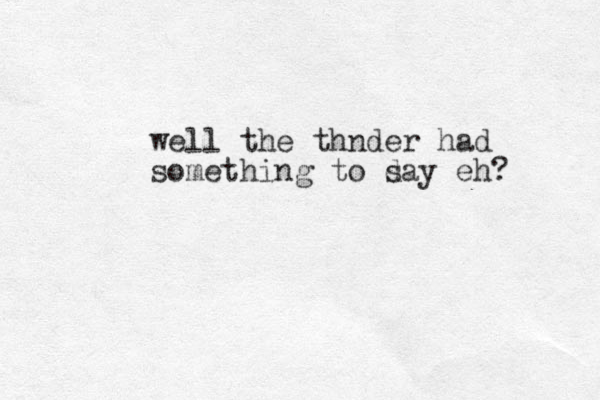 well the thnder had something to d say eh?